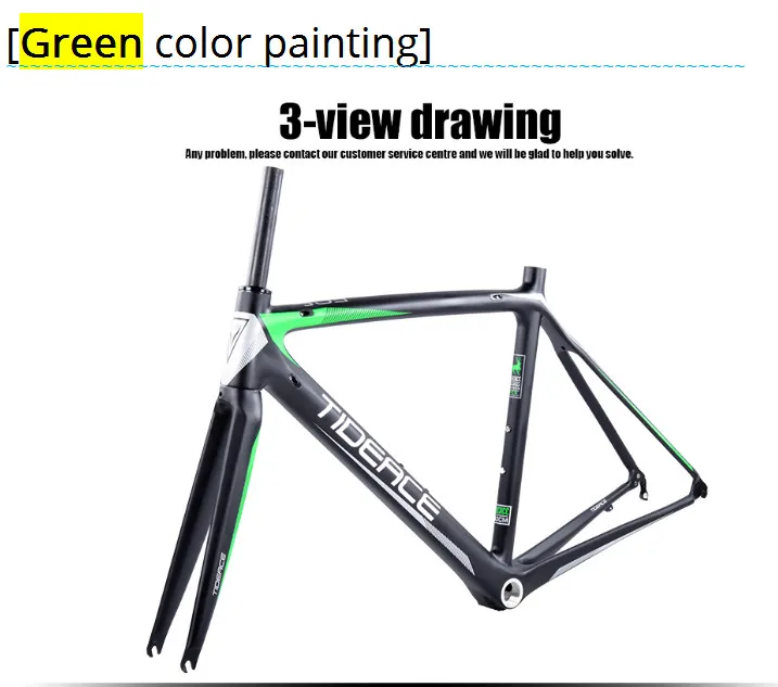 Clearance 2017-2018 Tideace aero Cadre Route Frameset Made in China Carbon Fiber Road Bike Frame Bicycle Frame 50/53/55cm 22