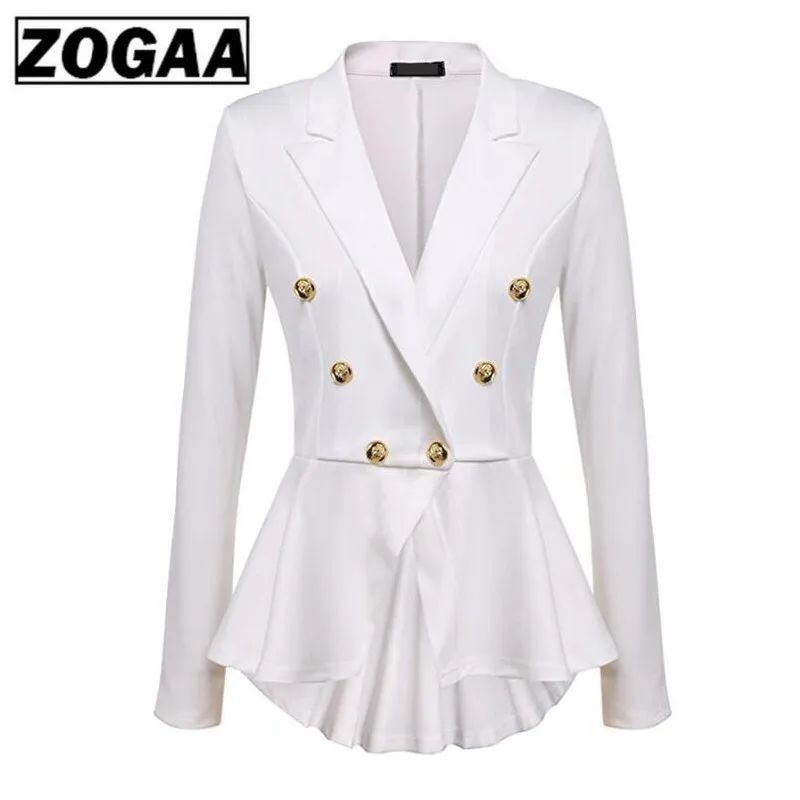 2019 Fashion Slim Fit Women Blazer Jackets Womens White Ladies Blazers Office Lady Jacket Elegant Female Solid Button Plus Size