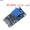 Регулируемый модуль поддержки MT3608, 2 А, Повышающий Модуль пластины с MICRO USB 2 В-24 В до 5 В 9 в 12 В 28 в ► Фото 2/4