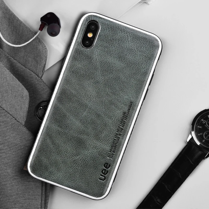 

fashion Genuine Leather phone case for iPhone 11 XS XR All inclusive retro soft shell protective case for iPhone 6plus 7 8 8plus