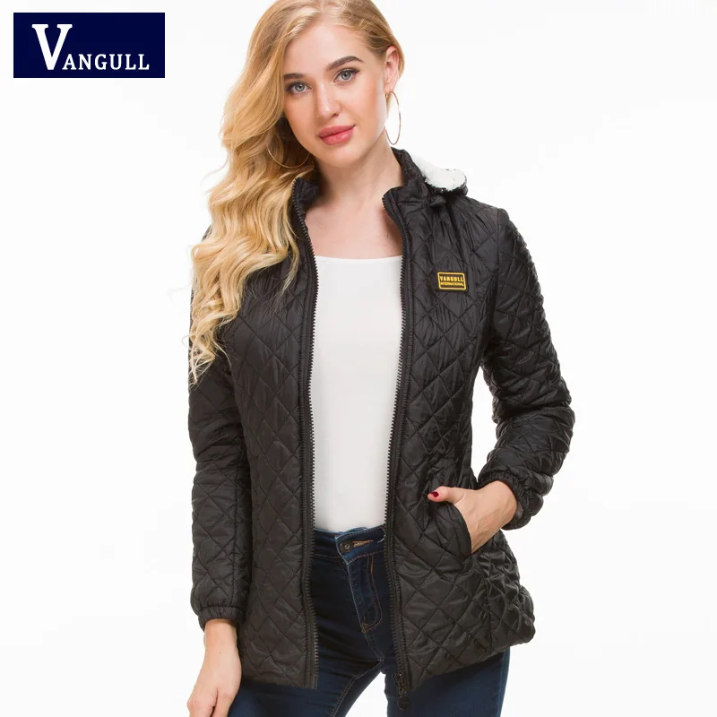 Vangull Winter Jacket Women Thick Warm Hooded Parka 2018 New Slim Down cotton clothing Long sleeve Coat Female Autumn Outerwear