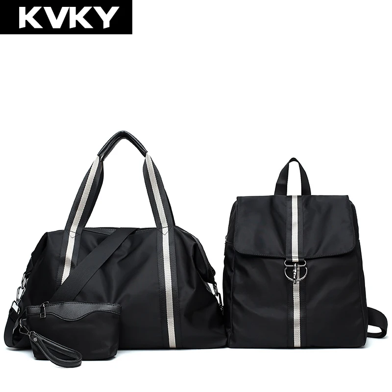 

KVKY Brand 3 Sets Women Handbags Waterproof Nylon Female Shoulder Bags Composite Bag Large Capacity Casual Ladies Crossbody Bags