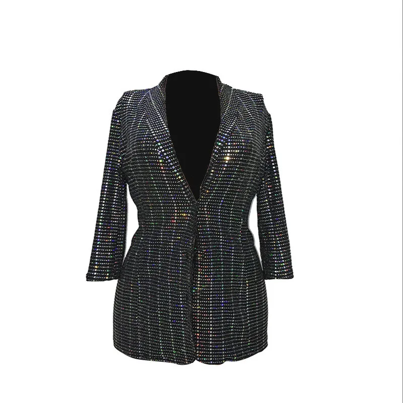 women fashion sequins blazer suits-2