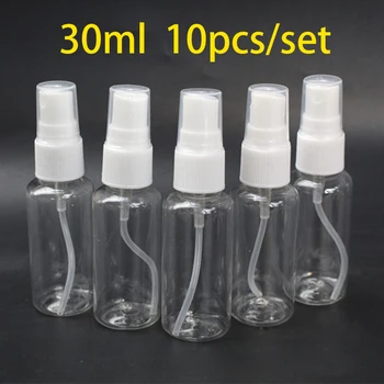 

10pcs 30/60ml Plastic Portable Spray Bottle Empty Perfume Refillable Bottles Mist Pump Perfume Atomizer Bottles Accessories Tool