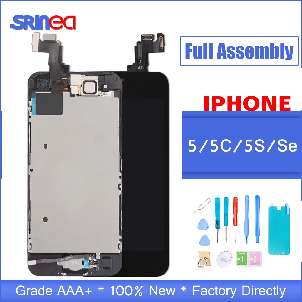 

Black/White Full Assembly LCD Display Digitizer for iPhone 5 S C Se AAA LCD Touch Replacement Screen i Phone 5S 5C No Dead Pixel
