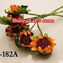 120 пучков = 720 шт Сказочный бумажный цветок хендмейд-мини Подсолнух( экспресс