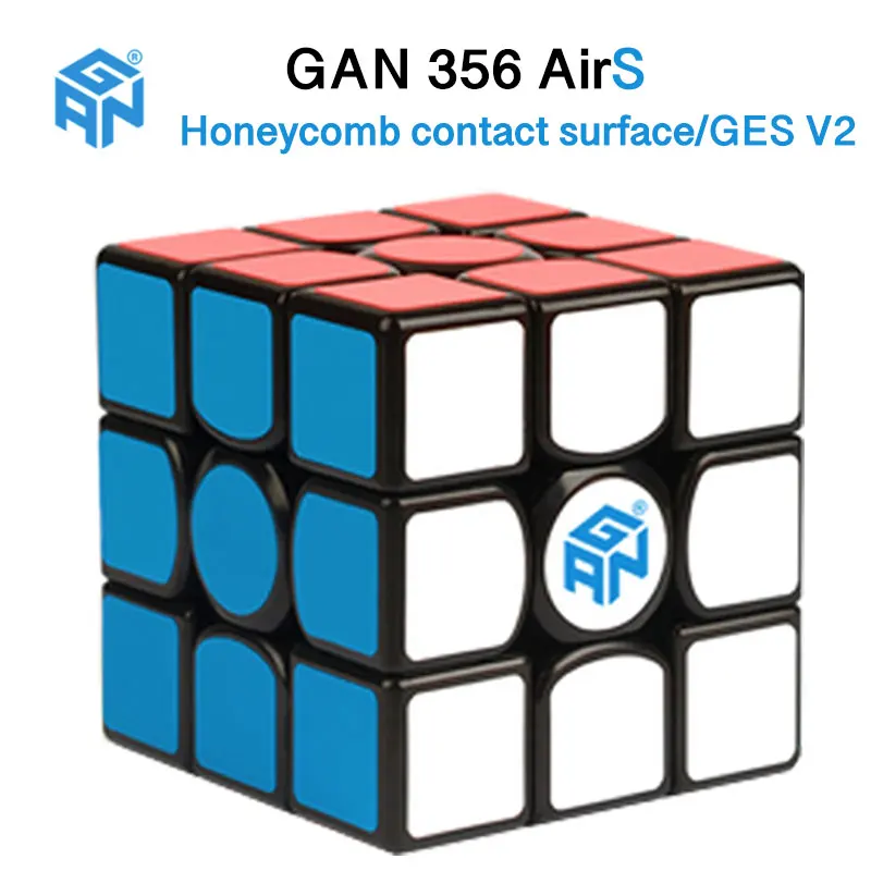 Gan 356 Air S/Gan356 Air SM с магнитами скоростной куб AirSM/356 AirS 3x3 волшебный куб головоломка Обучающие игрушки Прямая поставка - Цвет: Gan356 AirS black