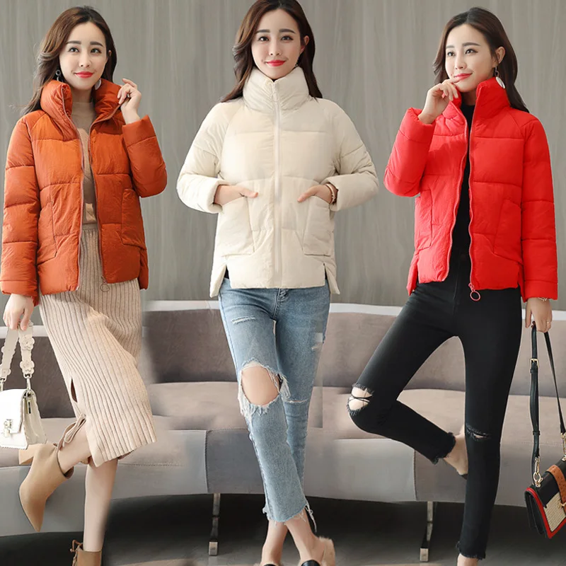 

Cotton women short section thick Korean version of the bread service winter down cotton clothing wild ladies cotton jacket