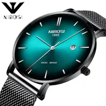 NIBOSI Fashion Mens Business Male Watch Classic Quartz Stainless Steel Clock Wristwatch Montre Homme Horloges Vrouwen ik colouring mens orologio uomo automatic wristwatch skeleton steampunk wrist watch stainless steel band male clock montre homme