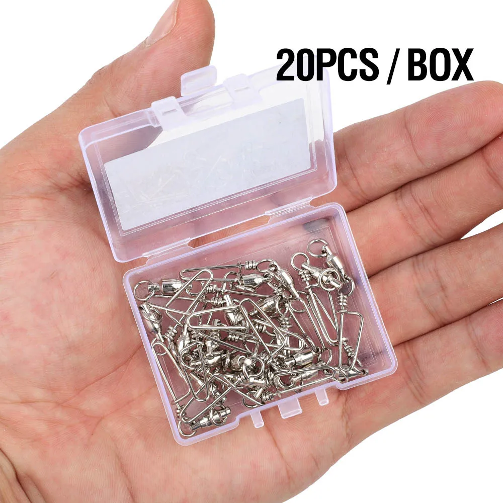 20 PCS DONQL 10/20/50 шт рыболовные Вертлюги разъем шариковый подшипник Вращающийся шарнир 0#6# для рыболовный крючок Приманка для карпа на рыбалку аксессуары - Цвет: 20 PCS
