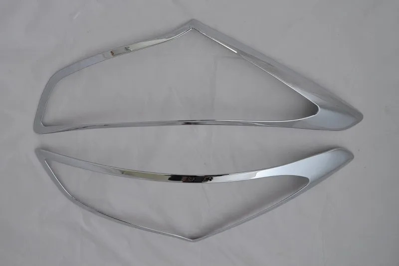 

MONTFORD ABS Chrome Front Lamp Cover Headlight Frames Protector Auto Accessories 2Pcs For Hyundai Santa Fe ix45 2013 2014 2015