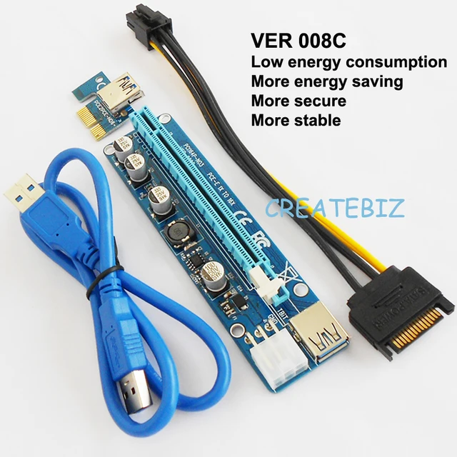 upgrade edition ver 008c pci e riser express riser card 1x to 16x