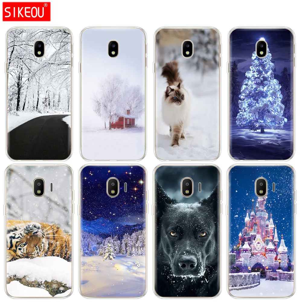 silicone cover phone case for Samsung Galaxy J3 J5 J7 2017 J330 J530 J730 PRO j2 2018 Winter scenery Animals | Мобильные телефоны и