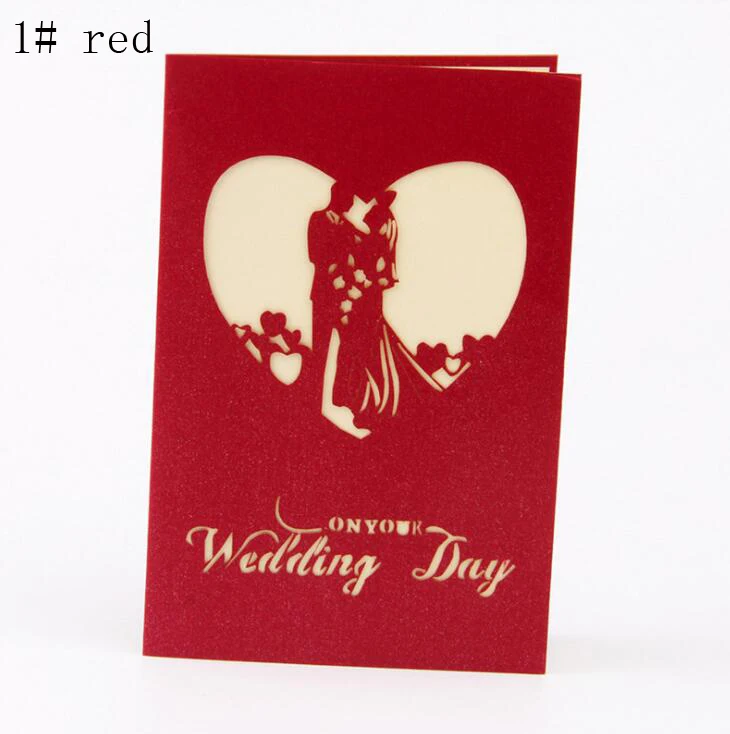  festival supplies greeting cards invitation paper pop up 3D lover for Birthday Wedding Party gift c - 32983824319