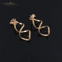 4 Color Geometry Irregular Metal Wave Pattern Glitter Clip on Earrings No Pierced for Women Minimalism Ear Clips Fashion Jewelry 6
