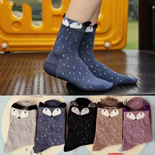 Весенние новые женские носки с героями мультфильмов для девочек повседневные женские хлопковые жаккардовые креативные хлопковые носки с рисунком лисы