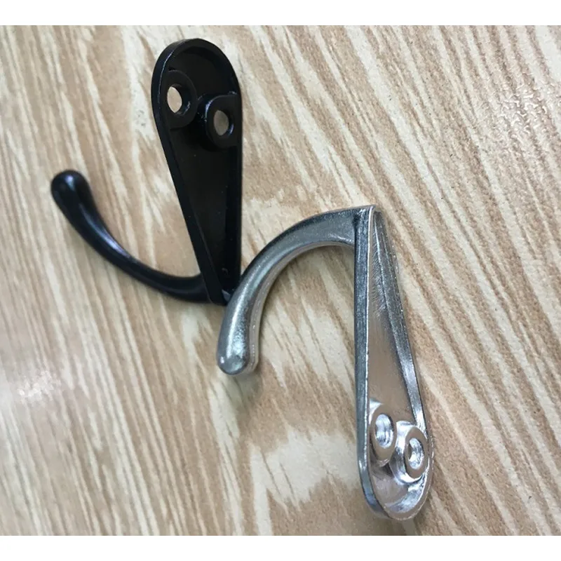 Zinc-Alloy-Wall-Hooks-Clothes-Hat-Bathroom-Apartments-Hook-With-2-Holes-Black-White-Color-10Pcs (3)