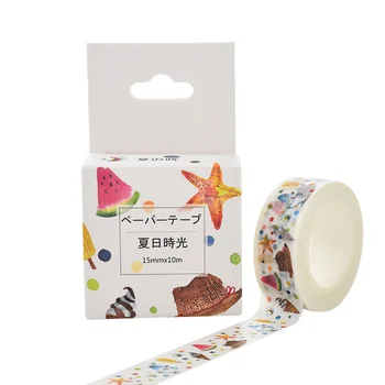 

Summer Japanese Washi Tape Tropical fruit Stamp Masking Tape Adhesive Stickers Decor Stationery 10m*15mm JD95-8
