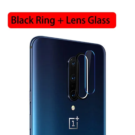 Закаленное стекло для OnePlus 7 Pro 6T 6 защитная пленка для экрана для One Plus 7Pro 6T Защитная стеклянная крышка для объектива камеры Чехол - Цвет: black lens glass