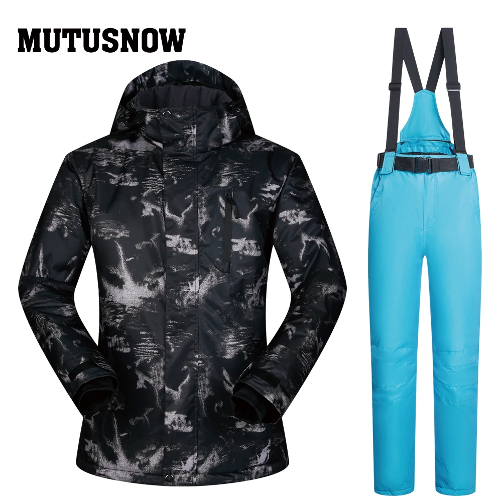 MUTUSNOW 2019 новый мужской лыжный костюм комплекты Мужской ветронепроницаемой