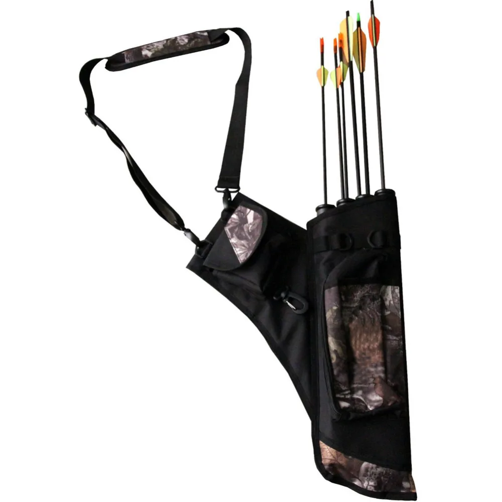 Camo Archery Arrow Quiver Bow Bag Traditional Archery Supplies Pouch