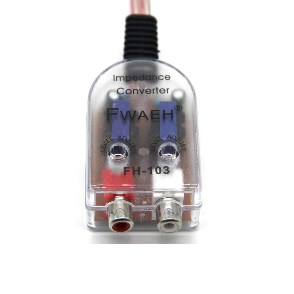 

for Car Speaker to RCA Level Adaptor High to Low Sockets Auto Line Out Audio converter Sound Subwoofer Amplifier High
