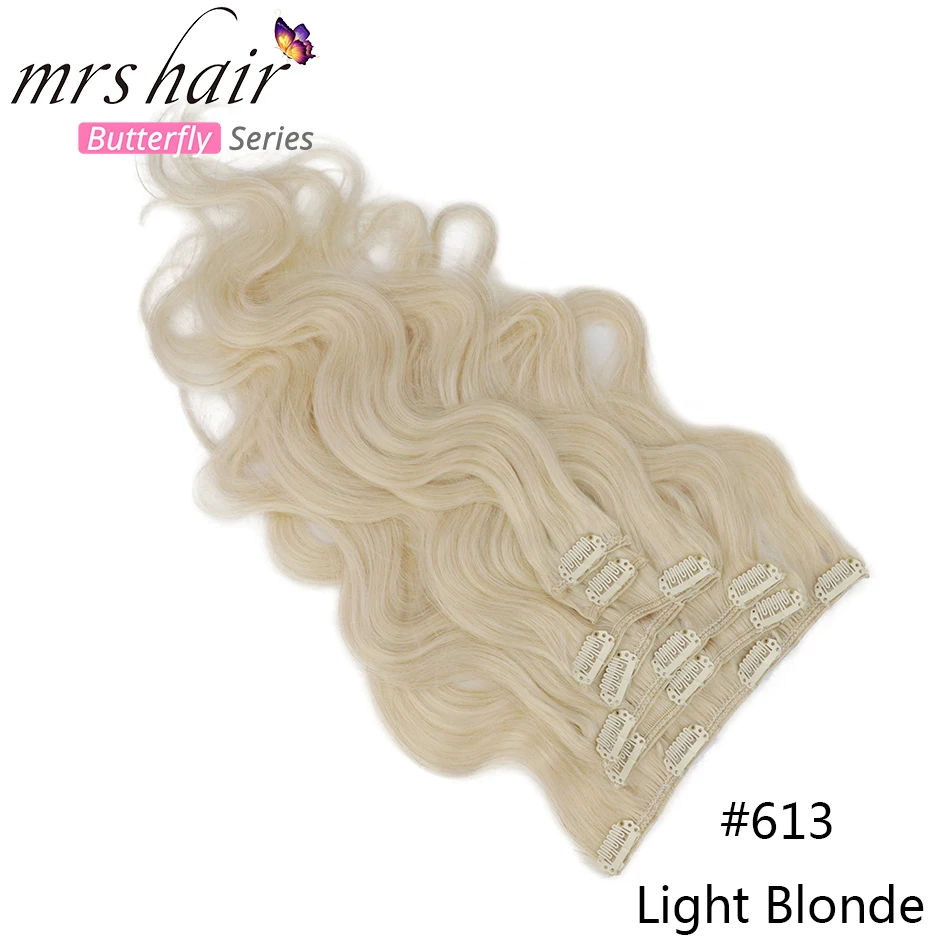 MRS HAIR Body Wave 80G-100G Clip In Human Hair Extensions Machine Made Remy 100% Human Hair Extensions Full Head Natural Hair MRS HAIR Body Wave 80G-100G Clip In Human Hair Extensions Machine Made Remy 100% Human Hair Extensions Full Head Natural Hair