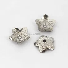 Бусины из нержавеющей стали в форме цветка 10 мм|bead caps|flower bead capssilver