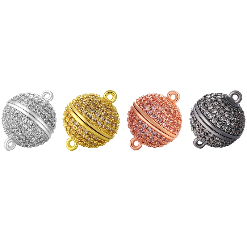 

2018 ZHUKOU women necklace bracelet earrings Connectors Jewelry Findings handmade Brass Cubic Zirconia Accessories for Jewelry