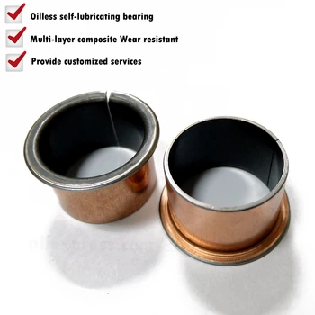 

SF-1F 25100 25150 25200 25250 25300 25350 30120 30150 Flange Self Lubricating Composite Bearing Bushing Sleeve Oil free Sliding