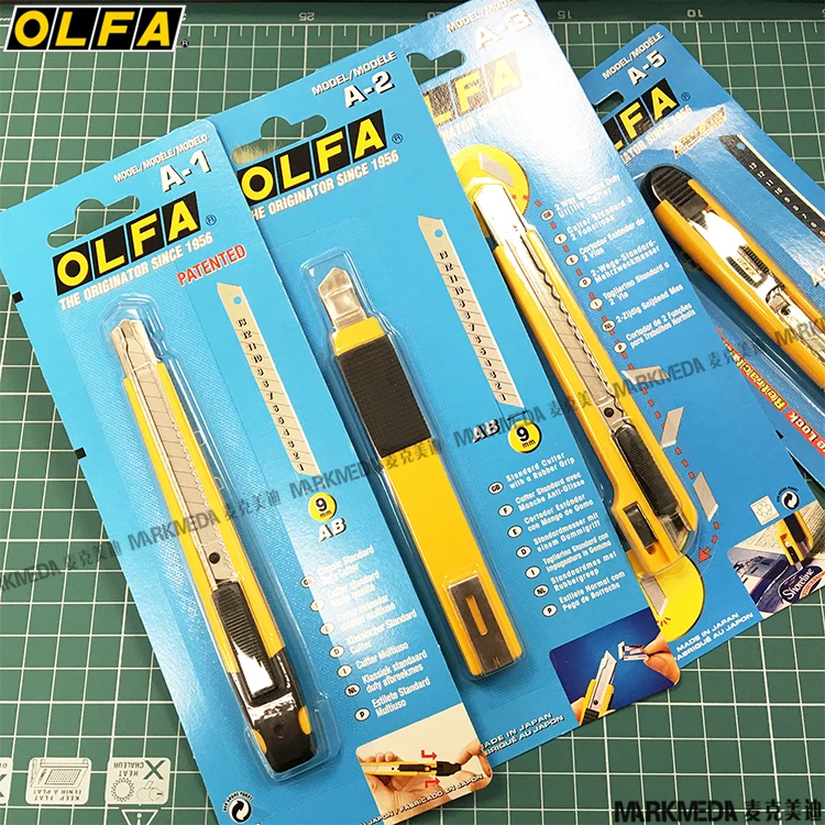 

made in japan OLFA Standard-Duty Slide Lock Utility Knife A-1 A-2 A-3 A-5 OLFA AB-10