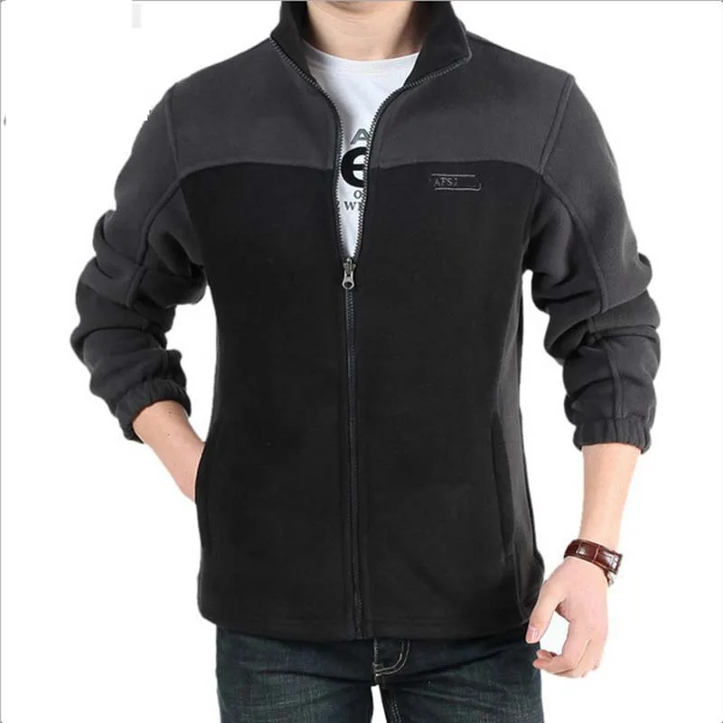 AFS JEEP Brand Men Hoodies Jacket Warm Fleece Stand Collar Streetwear Coat Patchwork Autumn Winter Sweatshirt AFS JEEP Brand Men Hoodies Jacket Warm Fleece Stand Collar Streetwear Coat Patchwork Autumn Winter Sweatshirt