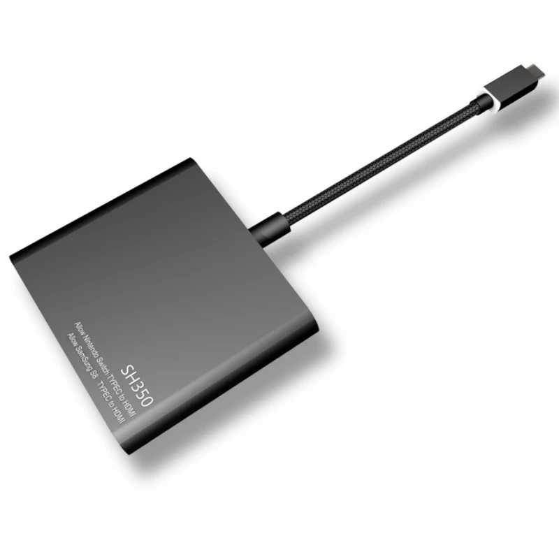 SH350 Type C Adapter USB to HDMI / USB3.0 c Converter Hub Portable Dock For Nintend Switch TV|Кабели VGA| |