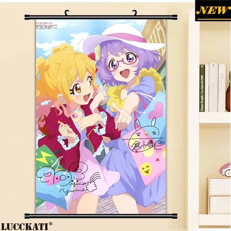 40X60 см Aikatsu! Aikatsu звезды идол деятельности hikami loli аниме мультфильм прокрутки