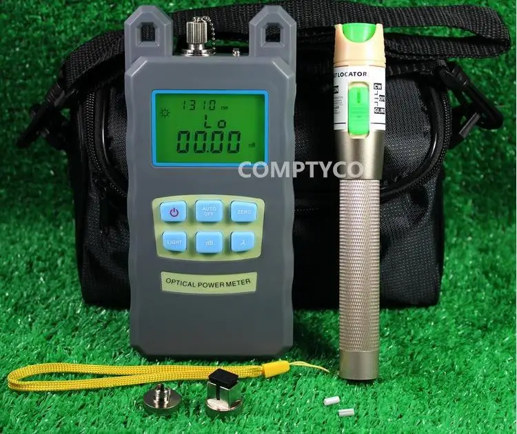 

20mW Visual Fault Locator Fiber Optic Cable Tester and AUA-70A Optical Fiber Power Meter set (-70dBm~+10dBm) Fiber Optic Power