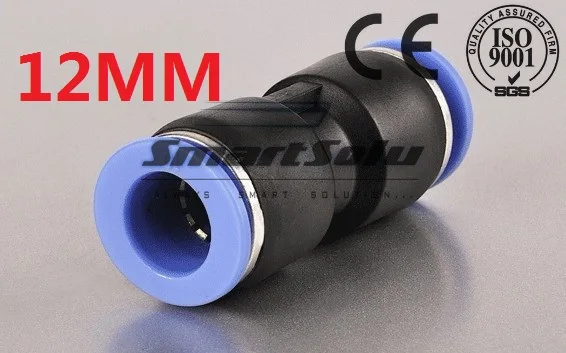 100x Free Shipping Pneumatic 12mm to Tube One Touch Push In Pipe Fitting Coupler PU-12 | Обустройство дома