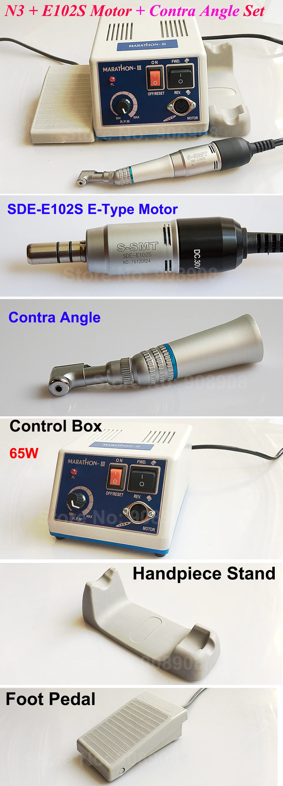 110 V/220 V SDE-E102S с косым углом с E-Тип мотор MARATHON-III микродвигатель для стоматологической лаборатории клиники инструментальные блоки хобби металлический прессформы полировки