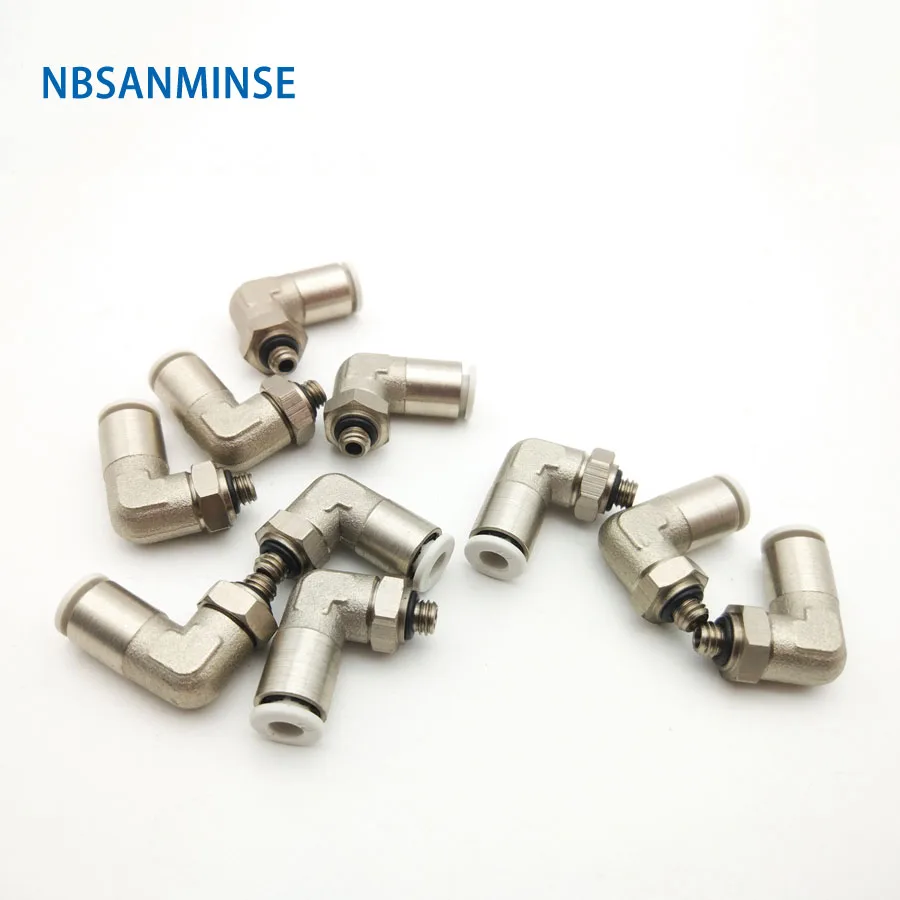 

NBSANMINSE 10Pcs/Lot PLP M5 1/8 1/4 3/8 1/2 Brass Fitting Plastic Sleeve Push - In Pneumatic Pipe Fitting High Quality for air