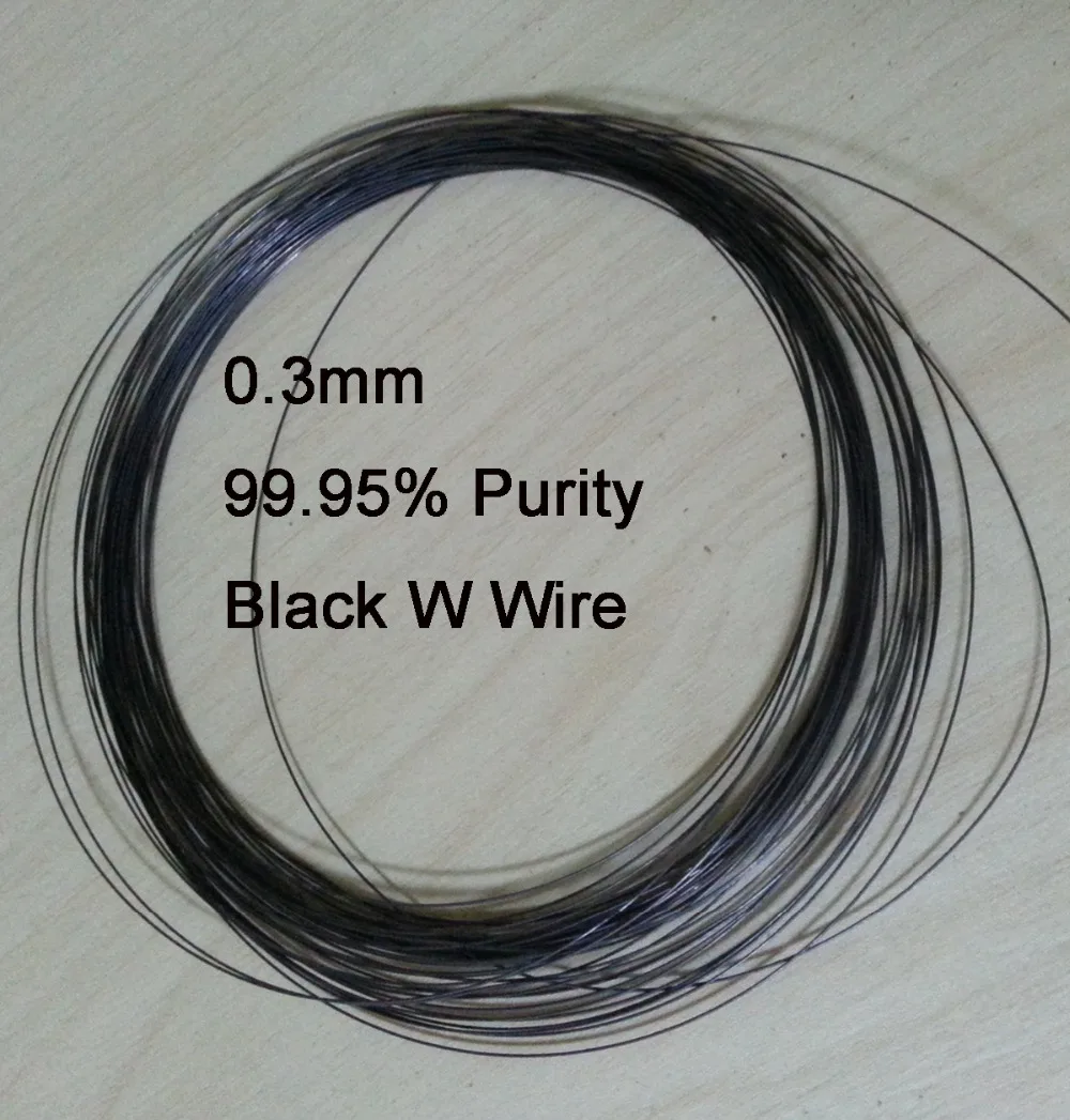 

0.3mm Diameter High Purity Industry Experiment Black Tungsten Wire Vacuum Heating W Material, Length about 10 meters