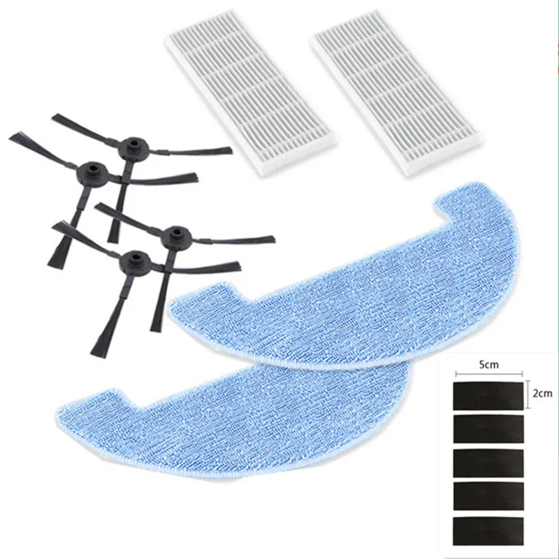 4* боковая щетка+ 2* HEPA фильтр+ 2* Швабра Ткань+ 5* Волшебная паста для Polaris pvcr 1126W 0826 Запчасти для робота-пылесоса