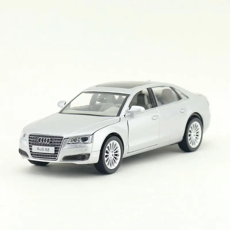 

1:32 Scale/Diecast Metal Toy Model/Audi A8/Sound & Light Car/Pull back Educational Collection/For children's gift