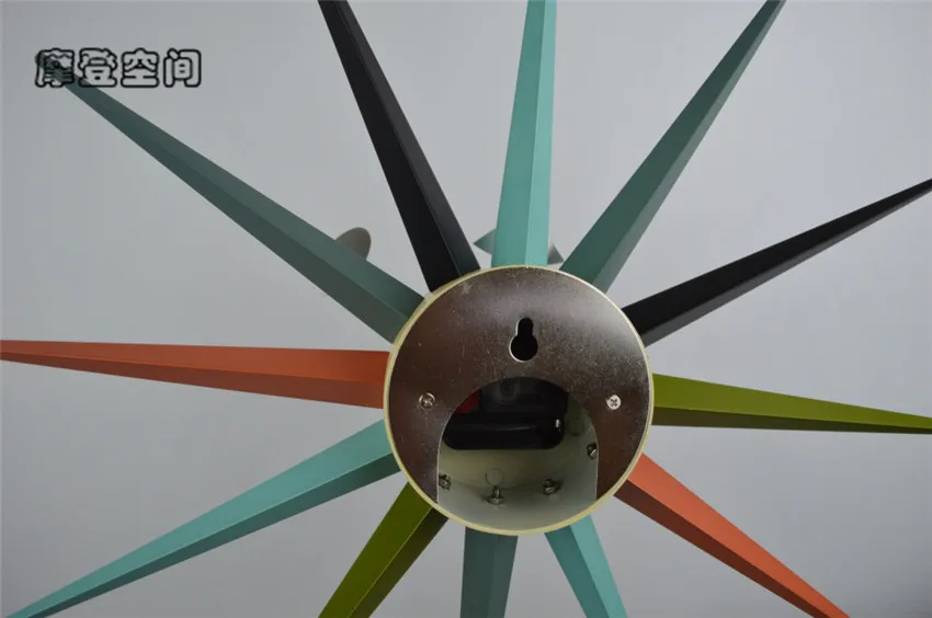 Популярные дизайнерские Разноцветные Настенные часы DIA47cm Sunburst/ с фабрики Шэньчжэнь часы горячая Распродажа/