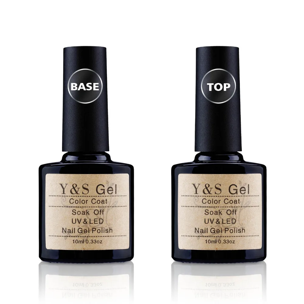 Yaoshun UV LED Nail Polish Gel 10ml Clear Color Base Gel and Top Coat