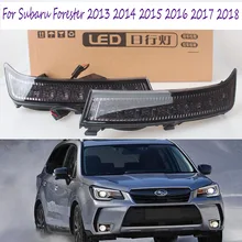 1 Pair Daytime Running Lights DRL Daylight Car White LED DRL Fog Head Lamp Cover Car Styling For Subaru Forester 2013 2014 2015 jgrt car styling led fog lamp 2013 2017 for subaru xv led drl daytime running light high low beam automobile accessories