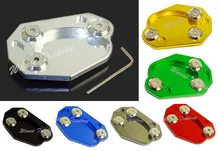 Motocicleta kickstand soporte lateral del pie pad extensión placa de soporte para kawasaki er6n er6f ninja 650r 650 2006 2007 2008 2009-2014
