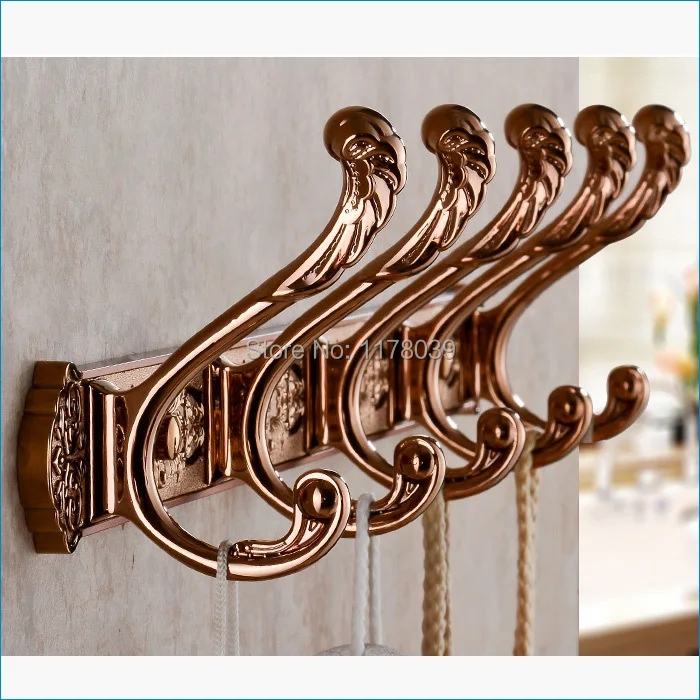 bathroom hardware row hooks,coat hooks hardware,wall mounted row hooks