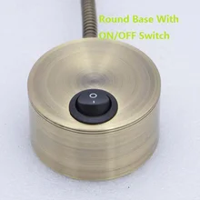 2x3 Вт светодиодный Бронзовый прожектор 300 мм стебель алюминиевый корпус с переключателем на круглой основе холодный теплый белый отель рядом с лампой для чтения