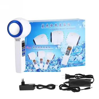

Hot Cold Hammer Ultrasonic Cryotherapy Blue Photon Therapy Wrinkle Removal Acne Pore Treatment Spa Facial Skin Lifting Massager