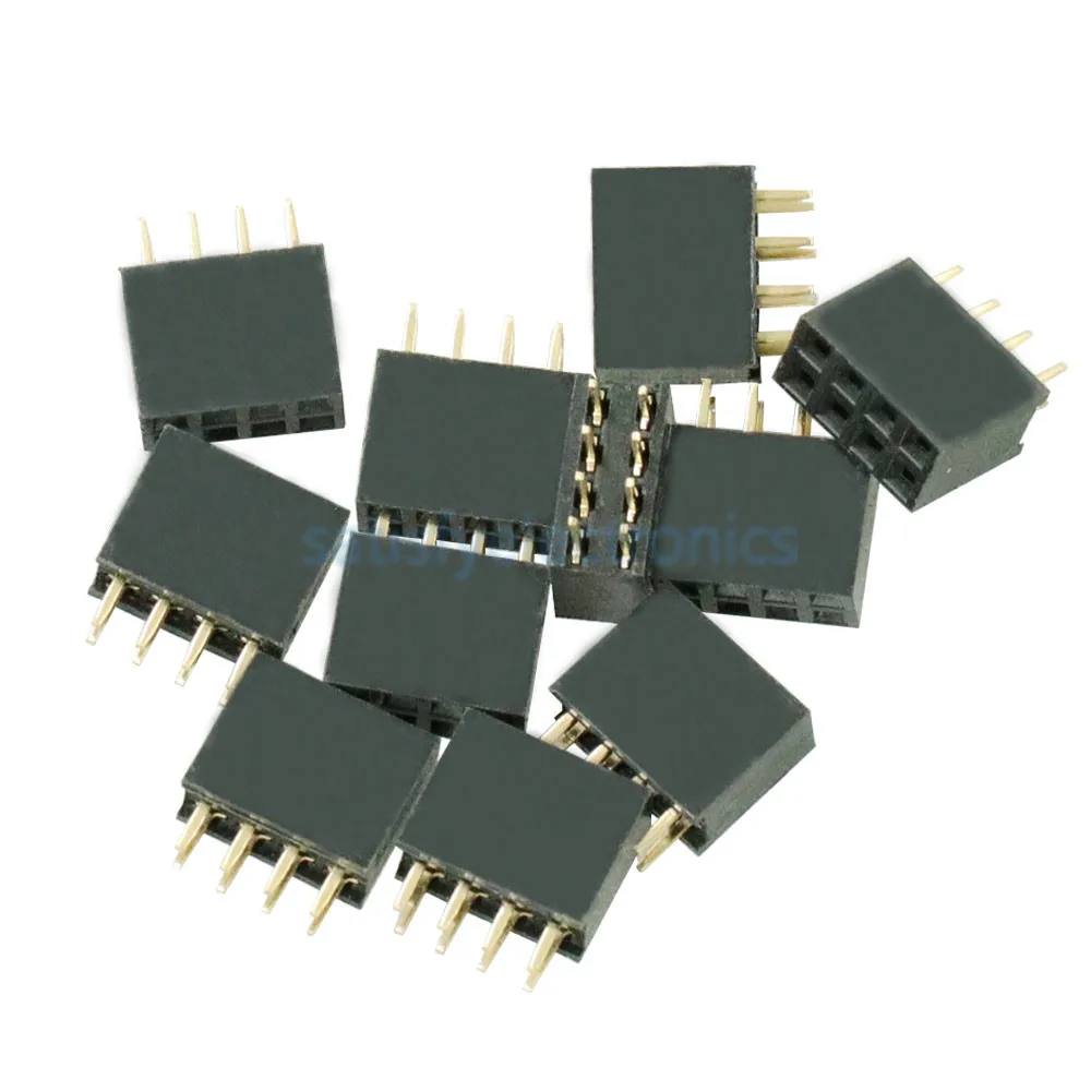 

45pcs/LOT Double Row Female Straight Pin Header 2X4 pin 2x4 Pin 8P 2.54mm Pitch Socket Pin Strip