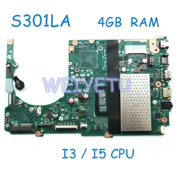 S301LA I3/I5 Процессор 4 Гб Оперативная память Материнская плата Asus S301L S301LA Q301L LA Материнская плата ноутбука REV2.2 90NB02Y0-R00100 тестирование работы